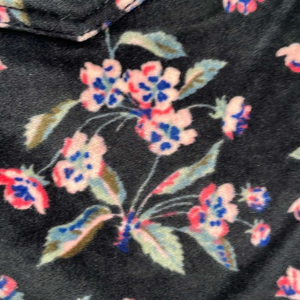 Rebecca Taylor Black Skinny Jeans with Pink Floral Print - Picture 10 of 16